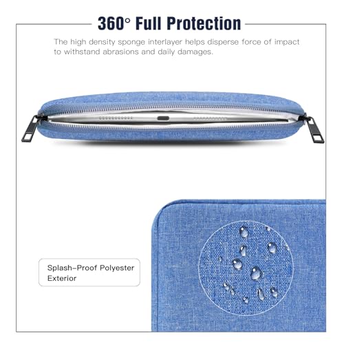 TiMOVO 9-11" Tablet Sleeve Bag, Sky Blue | Fit iPad 11" A16 2025 / 10.9"/10.2" / Air 11" 5/4 Gen / Galaxy Tab A9+/A11Plus 11", Fit Smart Keyboard - color: Sky Blue, size: 9-11 Inch