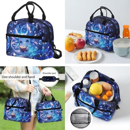 CLOHOMIN Cute Study Axolotl Backpack for School Girls with Lunch Bag Kids 10-12 Elementary/Middle School Bag Set of 3 Lunch Tote Water Bottle Bag Student School Bookbag 17 Inch for 3rd Grade - color: Cute Study Axolotl