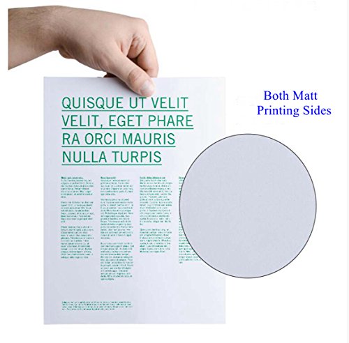 Uinkit 100 Sheets Thin Matte Presentation Paper Photo Double Sided 8.5x11 38lb 140gsm Printable on Both Sides Brochure Photos Picture Poster Playbill Flyer 6.5 Mil Coated for laser and Inkjet Printer - size: 8.5 x 11 x Matte