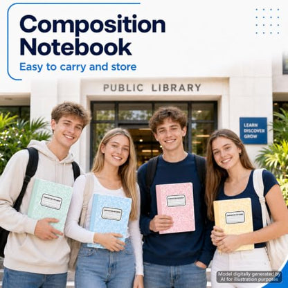 gisgfim 12 Pack Bulk Composition Notebook Wide Ruled, 12 Different Vibrant Colors, 96 Pages (48 Sheets), 9-3/4 x 7-1/2" Hard Cover Journal Notebooks for Studentsd,Classroom and Office(Pink Purple) - color: Pink Purple