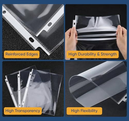 60 Pack Sheet Protectors 8.5 x11 Inch,Clear Heavyweight Page Protectors for 3 Ring Binder, Top Loading Polypropylene Plastic Sleeves,Paper Sheets Protectors for School Office Supplie,Letter Size - size: Letter Size-60PCS