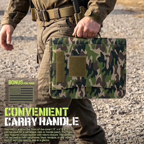 Livans Portfolio Padfolio Binder Detachable 3-Ring Planner, Zip Tactical Notebook Cover with A4 Letter Paper, Multi-Pocket Carry Bag for Gift, Out-Work, Travels, Office & School | Zip Notebook Cover, Handle Art Portfolio Bag, 25 Sheets A4 Letter Paper, 1“