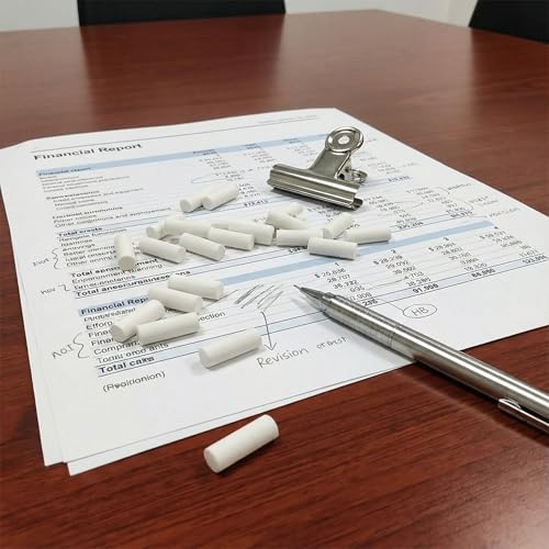 100 Pcs Mechanical Pencil Eraser Refills, White Refill Erasers for Propelling Pencils, Universal Traceless Eraser Replacement for Office Notebook Drafting - color: White,100pcs,11.6x4.5mm
