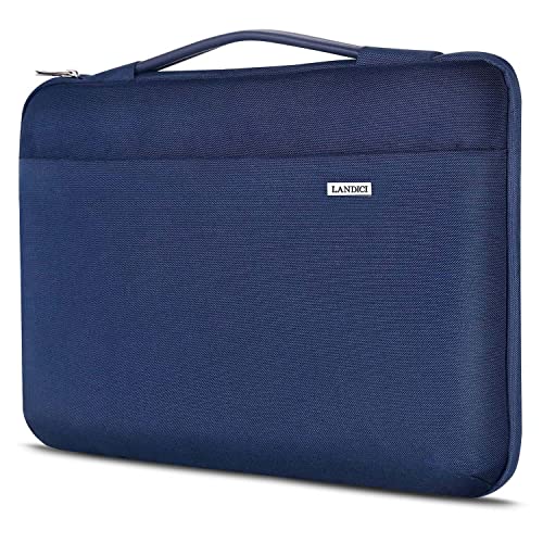 LANDICI 360°Laptop Sleeve Case 15.6 16 Inch Compatible with MacBook Pro 16 M1/M2/M3/M4 2019-2025, 15.6-16” Hp Dell Lenovo Acer Asus, Waterproof Computer Bag Cover with Handle, Blue - color: Blue, size: 15.6-16 inch