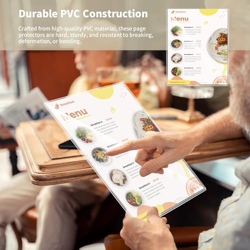 souG 25 Pack 8.5" x 11" Rigid Print Protectors, Clear Waterproof Hard Plastics Page Sheet Protectors, Paper Sleeves Photo Plastic Sleeves Hard Plastic Document Holder Birth Certificate Protector - size: 8.5" x 11"(25Pc)