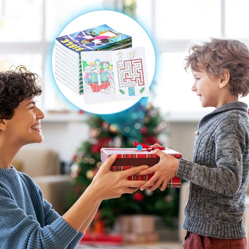 BenLouis 24 Christian Mini Coloring Books Kids with 24 Stacking Crayons Bible Verse Party Favors Activity Books Bulk for Kids Christmas Religious Goodie Bag Gift Stuffer Classroom Reward - style: Christian