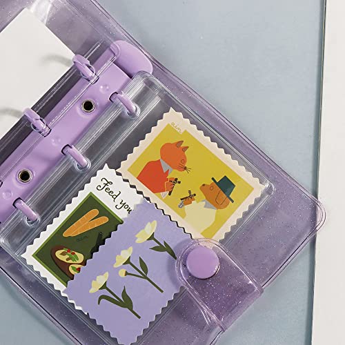 12 Pack Mini Size Clear Sheet Protectors 2.2 x 3.2 Inch Plastic Sleeves Page Protectors Top Loading Paper Protector for 3 Ring Binders, Acid-Free, Archival Safe for Documents and Photos - size: Mini
