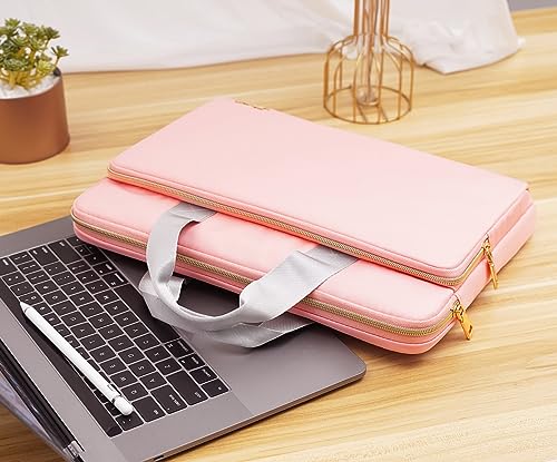 KIZUNA Laptop Sleeve Case 17 Inch Computer Carrying Handbag for LG gram 17/17.3" MSI 17/Dell G7/17 Lenovo IdeaPad 3i Gen7/17.3" HP ProBook 470/17.3" Lenovo Legion 5 / 5i,Pink - color: Pink, size: 17 Inch