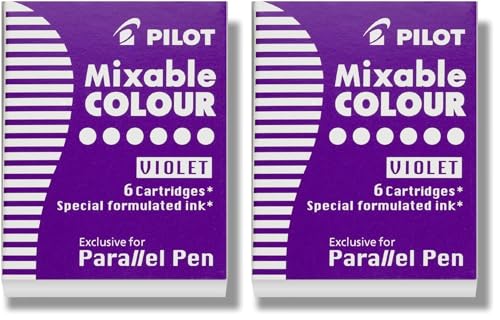 Pilot Parallel Mixable Color Ink Refills for Calligraphy Pens, Purple, 12-Pack (77309) - color: Purple, size: Pack of 12