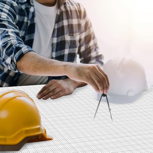 gisgfim 50 Sheets Large Graph Paper 24 x 36 In Graph Paper Pad 1/4 In Ruled Large Grid Paper Sheet Blueprint Paper Engineering Paper Poster for Architect Designer Mathematician Draftsman(White） - color: White