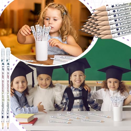 Tenceur 48 Pcs Kindergarten Pencils Bulk Motivational Pencils with Erasers Inspirational Pencil with Back to School Supplies for Kids Student Teacher Classroom Reward - style: Kindergarteners