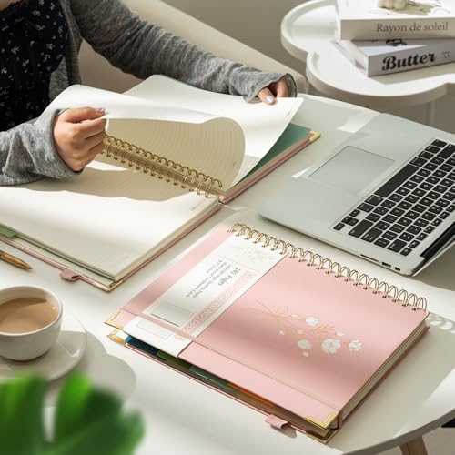 Ovesmusl Hardcover Spiral Notebooks 8.5" X 11" Pink