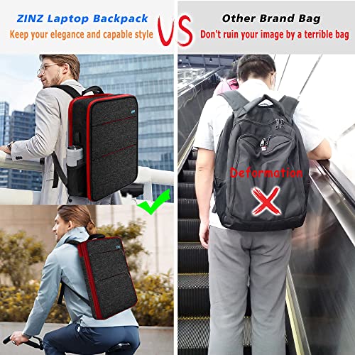 ZINZ Slim & Expandable Laptop Backpack 15 15.6 16 Inch Case, Water Resistant Travel Backpack Compatible with MacBook Pro/Neo 16" 15", Dell XPS 15 16 and Most 15" 15.6" 16" Notebooks，B01RD01 - color: B01rd01, size: 15"-16"