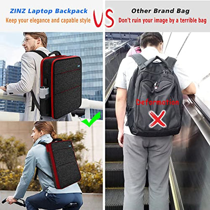 ZINZ Slim & Expandable Laptop Backpack 15 15.6 16 Inch Case, Water Resistant Travel Backpack Compatible with MacBook Pro/Neo 16" 15", Dell XPS 15 16 and Most 15" 15.6" 16" Notebooks，B01RD01 - color: B01rd01, size: 15"-16"