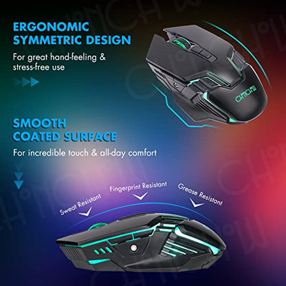 Wireless Gaming Keyboard Mouse,Recharge LED Lighted Combo for Xbox PS5/4 PC | 87 Key Backlit Ergonomic Wireless Mouse and Keyboard Combo for Xbox PS5 PS4 PC Laptop