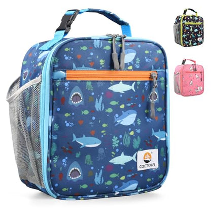 CaCTOUR Lunch Box Kids,Premium Insulated Lunch Bag for Girls Boys,Soft Bag Mini Cooler Back to School Thermal Reusable Lunch Bag for Work School Picnic (Shark) - color: C-Shark