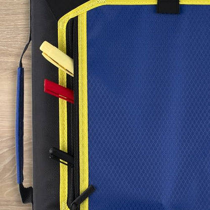 Five Star Zipper Binder 2 Inch O-Rings Case Organiser with Expansion Panel and 5-Tab Expanding File Folder, 580 Sheet Capacity, Cosmic Blast (290520M) - color: Cosmic Blast, size: 1 Pack