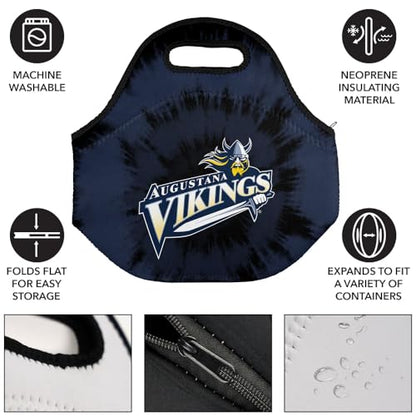 Campus Lab Augustana University Tie-Dye Soft Neoprene Lunch Bag, Insulated - color: Augustana University Vikings