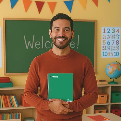 1-Subject Notebook, Wide Ruled, Green, Case of 24 (22043-CT) - color: Green