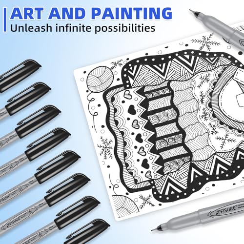 Permanent Markers, Ultra Fine Point,Black,100 Count, 0.4mm, Fine tippermanent marker set, quick dry,waterproof, fading resists, durable,marks on paper, glass, ceramic, plasticwood, rock, metal - size: 1 Count (Pack of Ultra Fine Point 100)