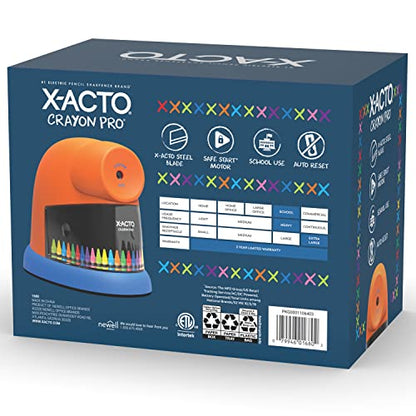 X-ACTO Pro Electric Crayon Sharpener, SafeStart Auto-Motor, Ideal for Home and School Use (Pack of 6) - size: 1 Count (Pack of 6)
