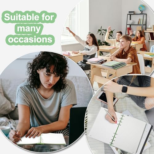 CAGIE 5 Subject Notebook & Discbound Notebook - 2 Pack, College Ruled A5 Notebook for School,Work