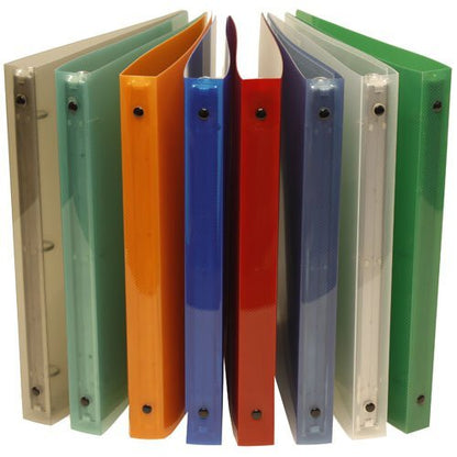 JAM Paper® Binders - Light Green Glass Twill Grid Design 1 inch Plastic 3 Ring Binder - Sold Individually