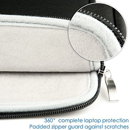 CCPK 15.6" Laptop Sleeve Compatible for 16" MacBook Pro 16 Inch 15" Mac Hp Acer Aspire 5 Samsung Lenovo Surface Book Envy x360 15 In Computer Cover 16in PC Carrying Case 15.6 Inch Bag PU Leather Black - size: 15.6-16 inch / Old 15.4" MacBook