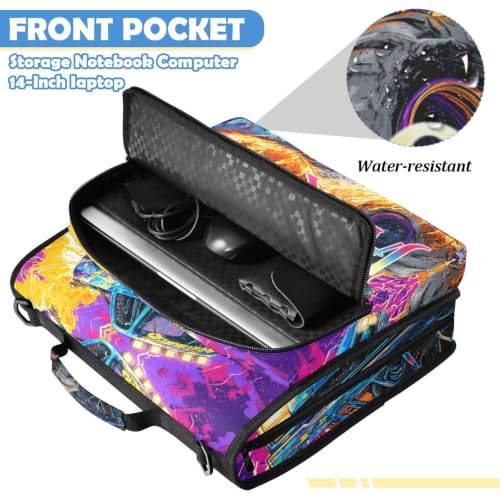 Custom Binder Bag Personalized Monster Truck 3 Ring Zipper Binder Bag with Laptop Pockets and Shoulder Strap Tote Binders Organizer Case for School Office - color: Custom Monster Truck