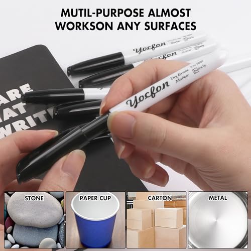 Dry Erase Markers 72 Pack, Black Whiteboard Markers With Fine Tip, Low Odor Dry Erase Markers for School Office Home