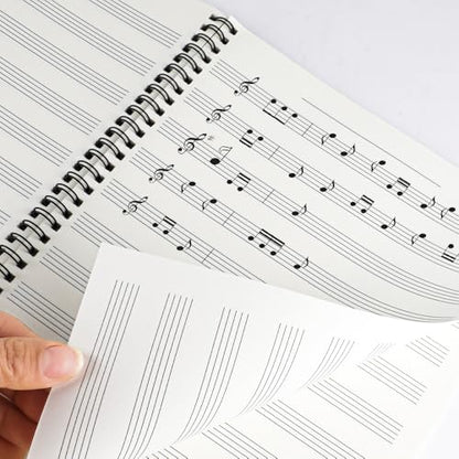 Blank Sheet Music Notebook, Composition Manuscript Staff Notebook, 100 Pages Art Music Notebook, Piano Notebook Song Writing - color: Sheet Music Notebook