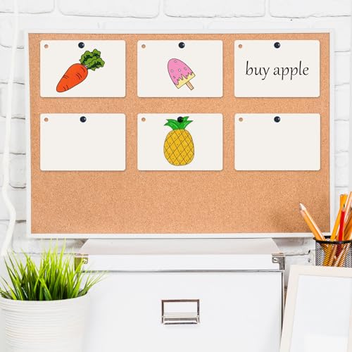 zmybcpack 6 Pack 4x6 Inch Blank Flash Cards with Binder Rings | Blank Easy Flip Index Card Mini Study Note Cue Cards for Studying, 60 Sheets Each Pack - size: 4"x6"(6pack Blank,Cream)
