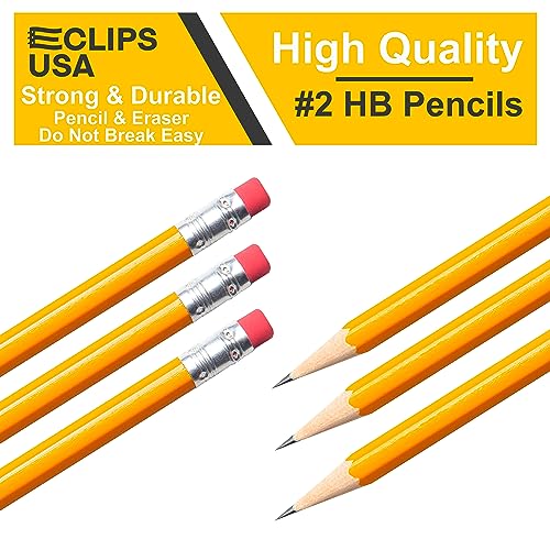 E-CLIPS USA Pencils #2 (1152 Pack) Number 2 Pencils Sharpened Bulk School Supplies Office Supplies (1152 Pack) - style: 1152 Pack