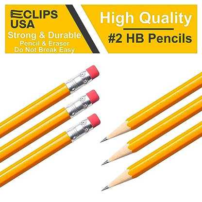E-CLIPS USA Pencils #2 (1152 Pack) Number 2 Pencils Sharpened Bulk School Supplies Office Supplies (1152 Pack) - style: 1152 Pack
