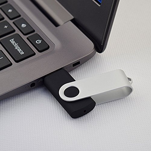 KOOTION 20pcs 32 GB USB Flash Drive 32gb Flash Drives Thumb Drive Memory Stick Swivel Pen Drive, Black - color: Black-20 Pack, size: 32GB 2.0