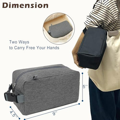 FlowFly Small Insulated Lunch box Portable Soft Bag Mini Cooler Thermal Meal Tote Kit with Buckle for Work, GreyWithBuckle - color: GreyWithBuckle