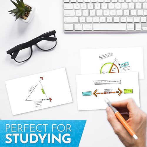 Home Advantage 5x7 Blank Index Cards - Our 50 Pack of Blank Notecards Use Heavy Duty Cardstock to Make Them Bleed Proof - These Plain Index Cards Make Perfect Blank Flashcards & Blank Note Cards - size: 5x7