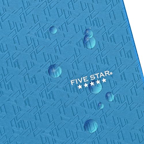 Five Star 2-Pocket Folder, Plastic Folder with Stay-Put Tabs, Fits 3-Ring Binder, Holds 8-1/2" x 11" Paper, Tidewater Blue (333420H-ECM) - color: Tidewater Blue