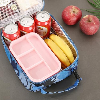 Lovoeo Lunch box Lunch bag for men women Insulated Lunchbox Lunch bags for Work Picnic Travel (Blue camo) - color: Blue camo