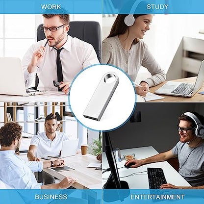 Fabbay 50 Packs 2.0 Flash USB Drives Bulk Waterproof Flash Thumb Drives Memory Pen Stick Small Mini Zinc Alloy Design for PC Computer Laptop Office School Data Storage Silver(2 Gb) - color: 2 Gb