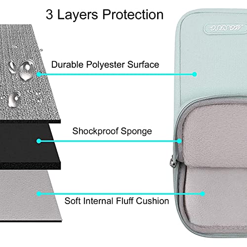 MOSISO Laptop Case 13.3 inch, 13-13.3 inch Laptop Sleeve Compatible with MacBook Air/Pro 13/Pro 14 M5 M4 M3 M2 M1, HP Dell ASUS Lenovo,Polyester Vertical Computer Sleeve Bag with Pocket, Mint Green - color: Mint Green, size: 13.3 inch
