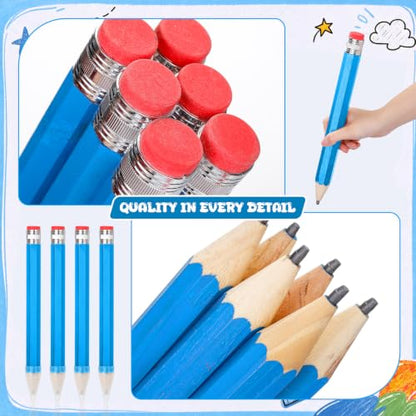 Tinlade 6 Pcs Wooden Jumbo Pencils for Prop, Funny Huge Blue Giant Pencil 14 Inch for Home and School Supplies, Kids, Preschoolers - color: Blue
