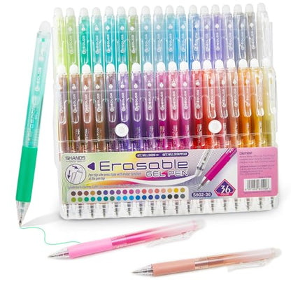 36 Colors Retractable Erasable Gel Pens Clicker,Fine Point 0.7mm Smooth Writing Pens,Cute Pens For Writing Journaling Taking Notes School Office Home. - color: 36 Colors
