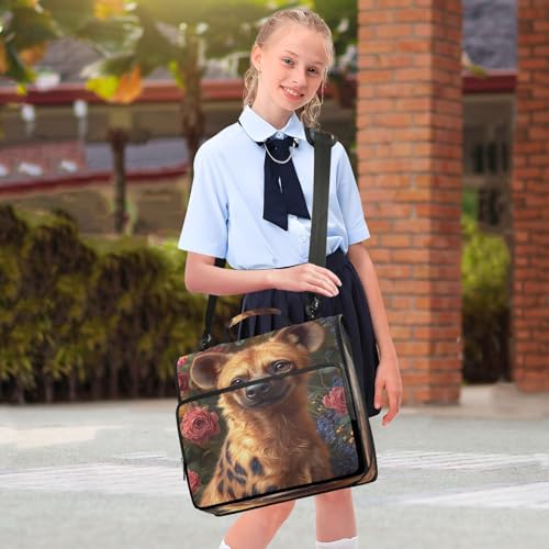3 Ring Zipper Binder Cartoon Dog Binders Bag with Shoulder Strap 500 Sheets Paper Organizer Trapper Keeper Documents Storage File Folder for School Office - color: A936
