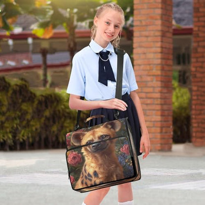 3 Ring Zipper Binder Cartoon Dog Binders Bag with Shoulder Strap 500 Sheets Paper Organizer Trapper Keeper Documents Storage File Folder for School Office - color: A936
