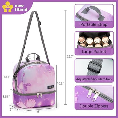 NEW TILAMI Kids Lunch Bag Double Insulated for tilami Rolling Backpack Girls Boys forTravel School Picnic, Fairy Purple - color: Fairy Purple