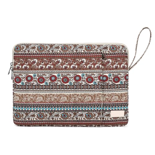 Laptop Sleeve 13.3 inch14 Inch, 15.6inchWater Resistant Traveling Computer Cover with Handle, Shockproof Protective Carrying Laptop Case (Y8-Khaki Bohemia, 15 inch-15.6 inch) - color: Y8-Khaki Bohemia, size: 15 inch-15.6 inch