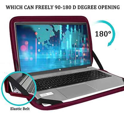 Laptop Sleeve Bag 15.6 inch, BOOEUDI Durable Shockproof Protective Computer Carrying Cover with Front Pocket, Briefcase Handbags Laptop Sleeve Bag for 15.6 inch HP, Dell, Acer, Asus, Notebook, WineRed - color: WineRed, size: 15.6 inch