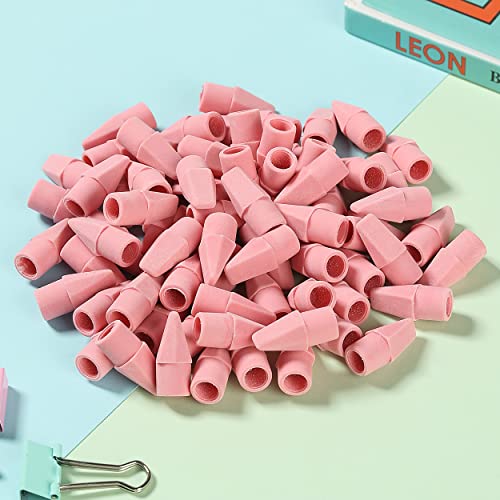 Mr. Pen- Pencil Top Erasers, 120 Pack, Pink, Latex-Free | No-Smudge Cap Pencil Erasers for Precise Erasing, Kids, Teachers, Studying Supplies - color: Pink, size: 120 Pack