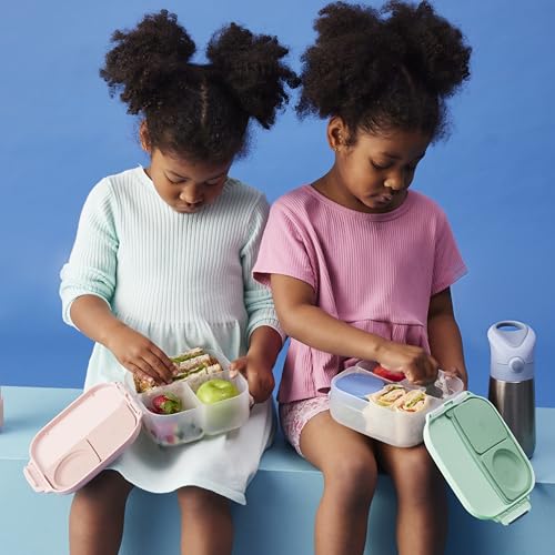 b.box Mini Lunch Box Kids | 4.25 Cup Leak Proof Bento Box for Kids Ages 3+ | 3 Compartment Snack Containers, School Lunch Container, Dishwasher Safe, BPA-Free, PFAS-Free - Spearmint - color: Spearmint, size: 1-pack